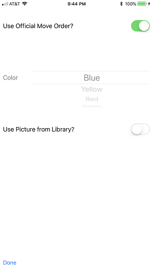 The settings page.